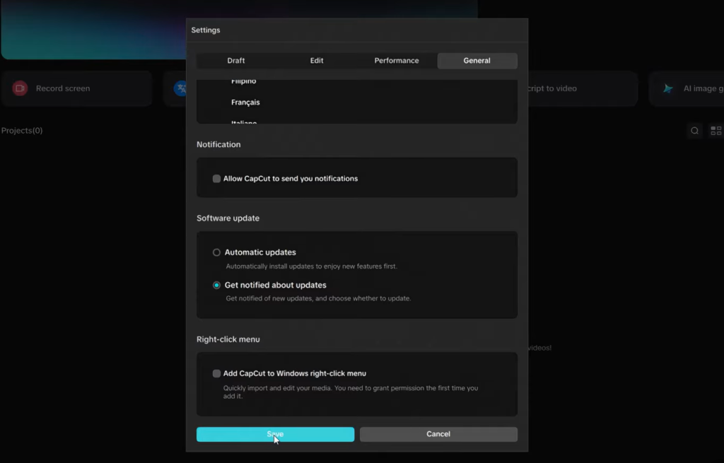How To Turn Off Auto Updates On Capcut For Pc