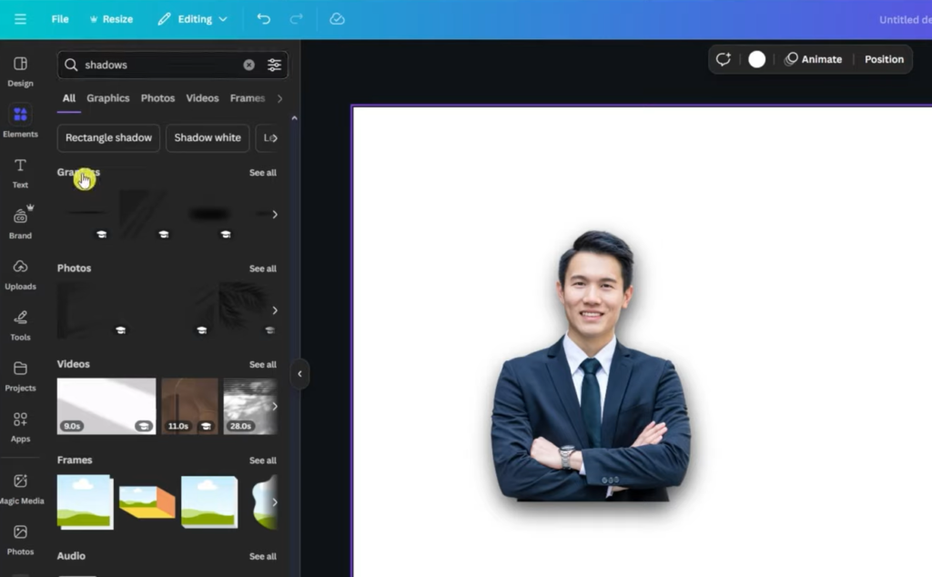 How To Add Shadows In Canva