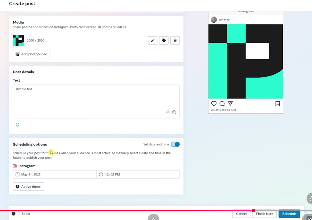 How To Schedule Instagram Posts On Pc