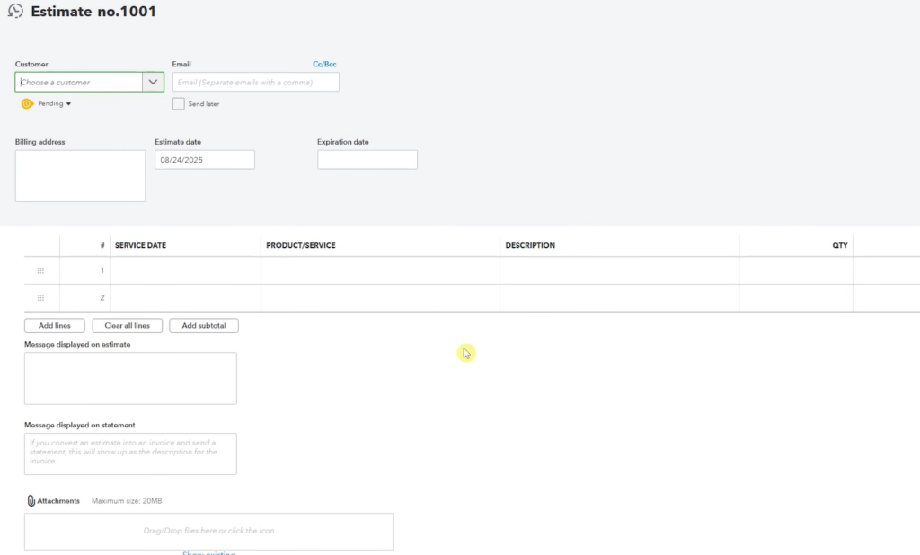 Quickbooks Chart Of Accounts Guide For Estimates