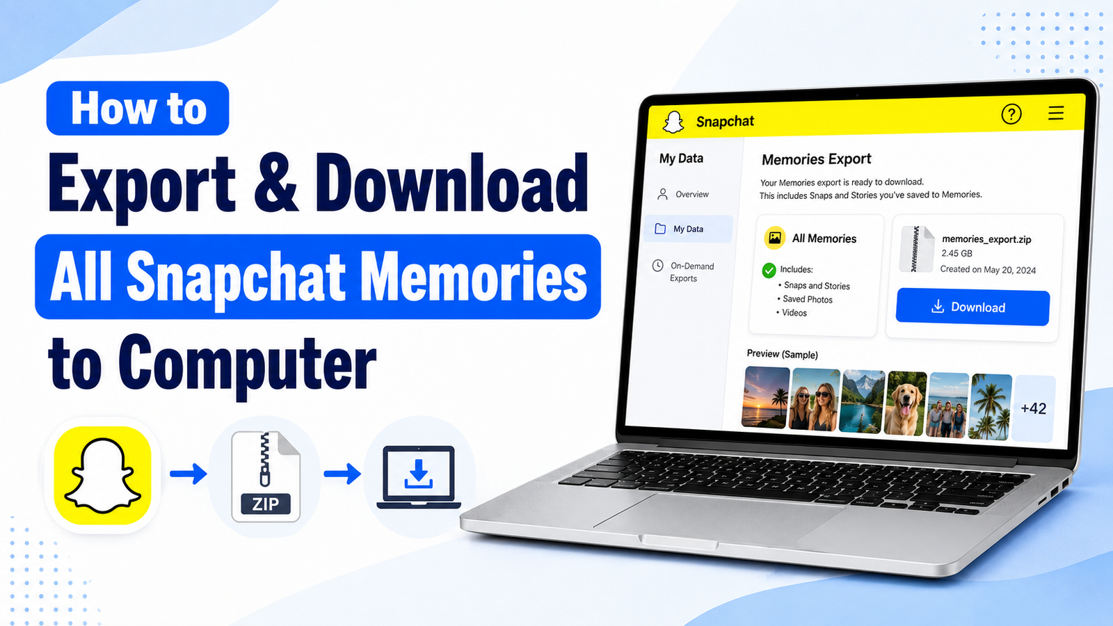 How To Export &Amp; Download All Snapchat Memories To Computer