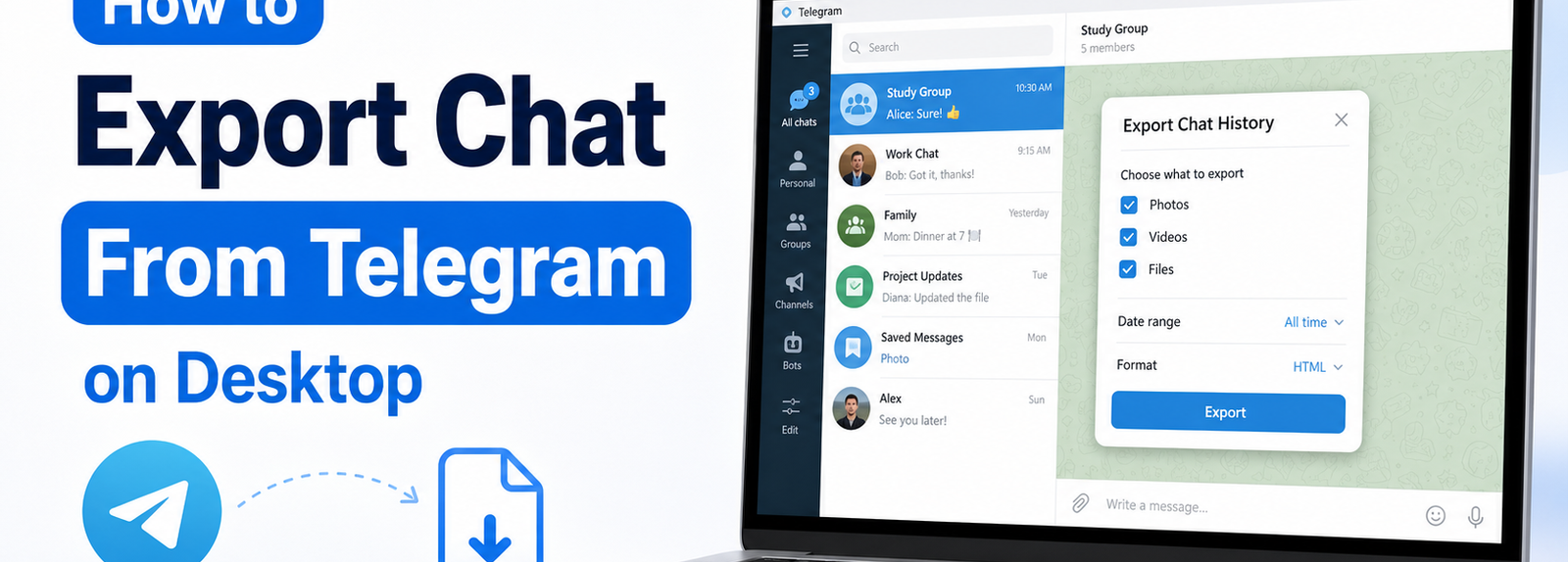 How To Export Chat From Telegram On Desktop 2 How To Export Chat From Telegram
