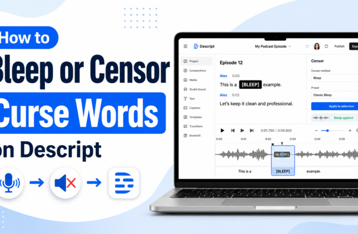 How To Bleep Or Censor Curse Words On Descript